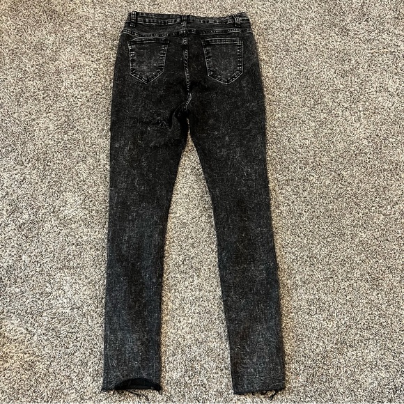 SHEIN Black Skinny Jeans Distressed High-Rise - Picture 12 of 12